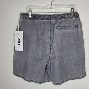 NWT OBEY size L Men's Gray Casual Shorts Side Pocket And one Back